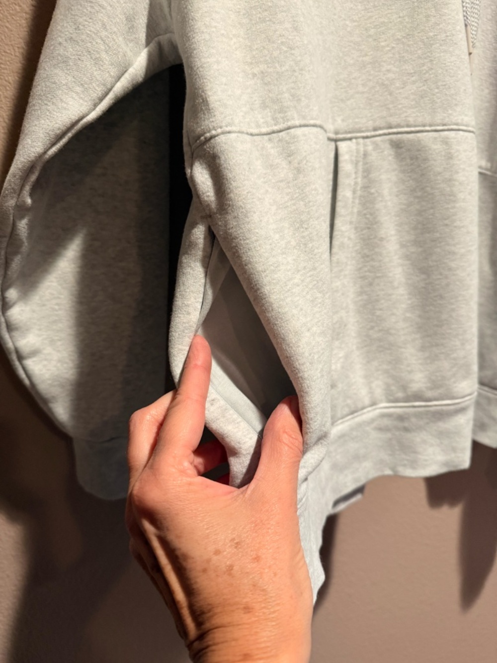 Athleta, Gray Hoodie Pull Over Sweatshirt, Size L - Picture 3 of 4